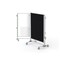 Ghent Partition Mobile 2-Sdd Prcln Whtbrd/Fbrc Blltn Brd, Mag, 46"H x 34"W, Black NEX223MFP-95 - alternate 1